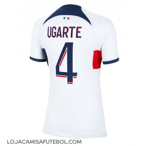 Camisa de Futebol Paris Saint-Germain Manuel Ugarte #4 Equipamento Secundário Mulheres 2023-24 Manga Curta